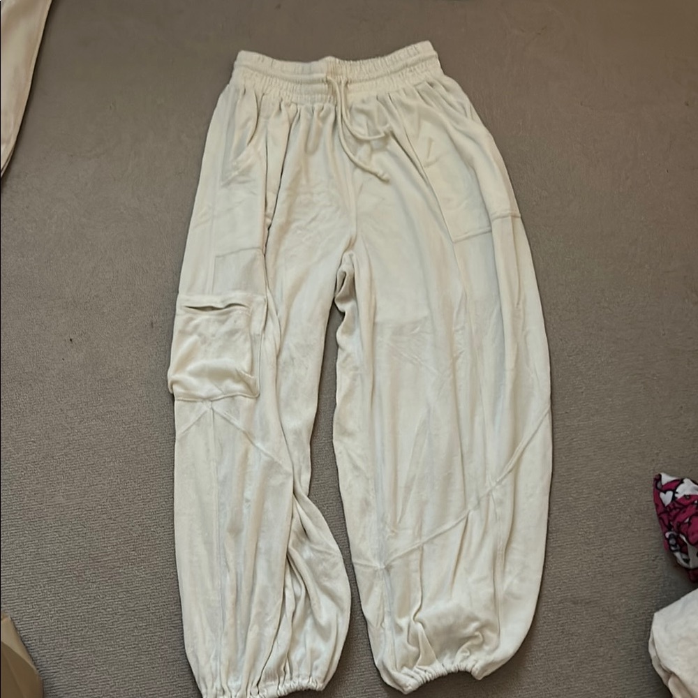 Urban Outfitters Cream Wide Leg Pants